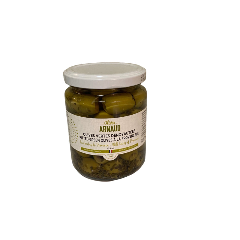 Arnaud Pitted Green Olives with Herbs of Provence 275ml