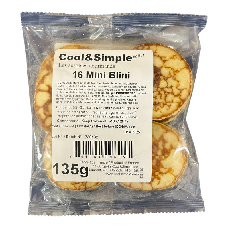 Cool & Simple Mini Blini GMO free 16 pieces 135g